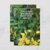 DANK JE KAART VOOR EEN DOCHTER (Voorkant / Achterkant)