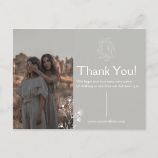 Dank je kaart voor kleding