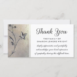 Dank je kaart voor sympathie in eenvoud