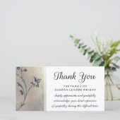 Dank je kaart voor sympathie in eenvoud (Staand voorkant)