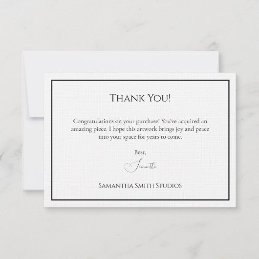 Dank je kaart wanneer iemand je kunst Sjabloon koo (Voorkant)
