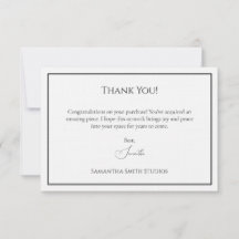 Dank je kaart wanneer iemand je kunst Sjabloon koo