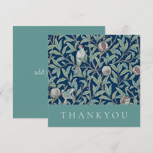 DANK JE KAART : WILLIAM MORRIS : POMEGRANATEN (Voorkant / Achterkant)