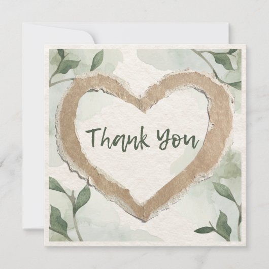 Dank je kaartje met vierkante vorm bedankkaart (Voorkant)