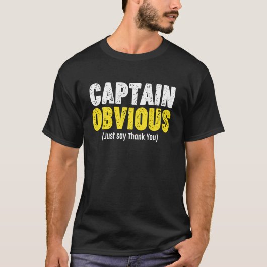 Dank je kapitein Obvious T-shirt (Voorkant)