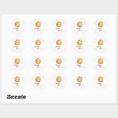 Dank Je Kawaii Chocolate Chip Cookie Bakkerij Ronde Sticker (Vel)