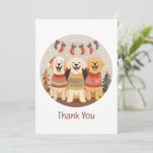 Dank je Kerstmis Labrador Retriever Honden Bedankkaart (Staand voorkant)