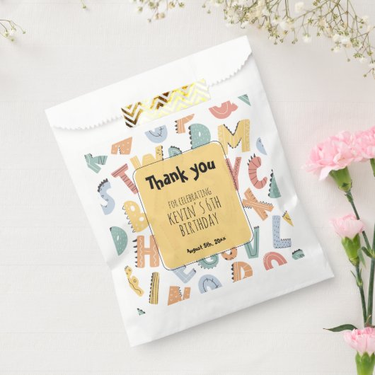 Dank je Kinder meisjesjongens Birthday Dinosaur Cu Bedankzakje (Gezegeld)