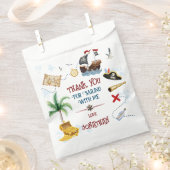 Dank je Kinder piratenpartij Baby-verjaardag Bedankzakje (Geknipt)