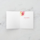 Dank je Klaproos tuin bloem Bedankkaart (Binnen)