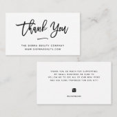 Dank je | Klein bedrijf in zwart-wit Visitekaartje (Voorkant / Achterkant)