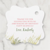 Dank je kleine Bunny verjaardagsfeestje Bedankjes Labels (Achterkant)