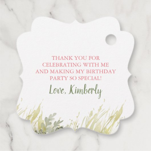 Dank je kleine Bunny verjaardagsfeestje Bedankjes Labels (Achterkant)