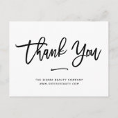 Dank je | Kleinhandel in zwart-wit Small Business Briefkaart (Voorkant)