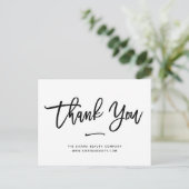 Dank je | Kleinhandel in zwart-wit Small Business Briefkaart (Staand voorkant)