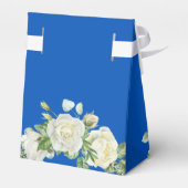 Dank je, kobaltblauw en wit bedankdoosjes (Achterkant)