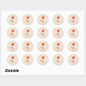 Dank Je Kraft Kawaii Hart Koekje Ronde Sticker (Vel)