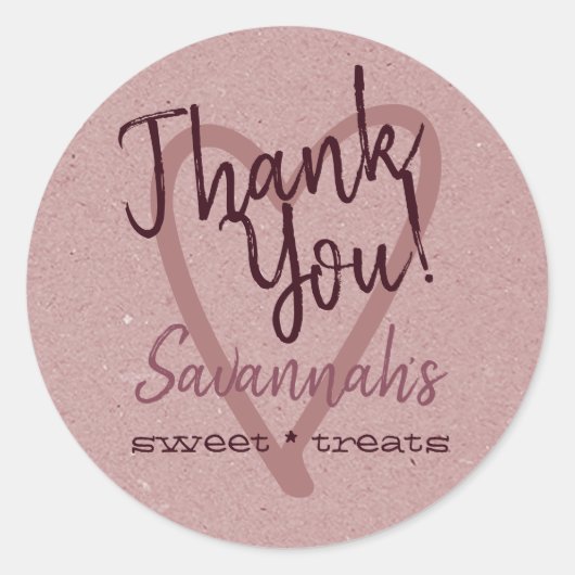  dank je Labels voor Lila Kraft Paper Kitchen (Voorkant)