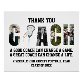 Dank je Lacrosse Coach Perfect Poster