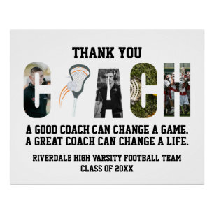 Dank je Lacrosse Coach Perfect Poster
