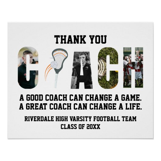 Dank je Lacrosse Coach Perfect Poster (Voorkant)