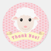 Dank je Lamb Ronde Sticker (Voorkant)