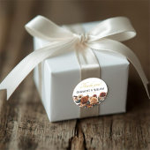 Dank je! Landelijke bloemige bruiloft Ronde Sticker