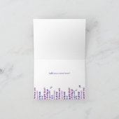 Dank je Lavendel en Vlinder  Bedankkaart (Binnen)