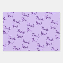 Dank je! Lavendel Wrapping Paper Sheets Set
