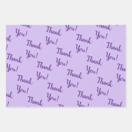 Dank je! Lavendel Wrapping Paper Sheets Set