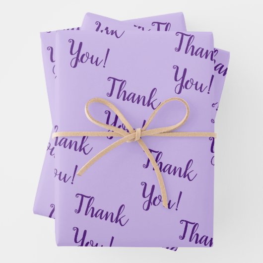 Dank je! Lavendel Wrapping Paper Sheets Set (In situ)