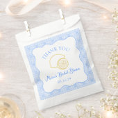 Dank je Lemon Blauwe Tegels Bruidsdouche op maat Bedankzakje (Geknipt)