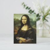 Dank je Leonardo da Vinci's Mona Lisa Briefkaart (Staand voorkant)