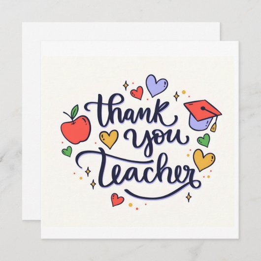 Dank je leraar (Voorkant / Achterkant)