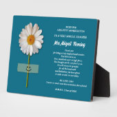 Dank je, leraar. Aangepast cadeautje voor glimlach Fotoplaat (Zijkant)