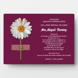 Dank je, leraar. Aangepast cadeautje voor glimlach Fotoplaat