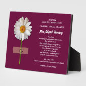 Dank je, leraar. Aangepast cadeautje voor glimlach Fotoplaat (Zijkant)