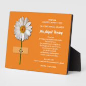 Dank je, leraar. Aangepast cadeautje voor glimlach Fotoplaat (Zijkant)