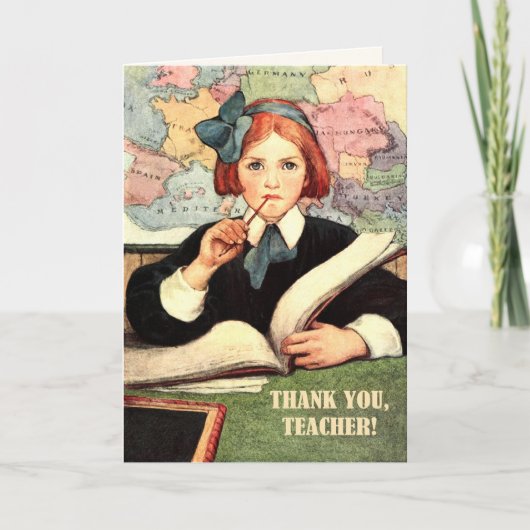 Dank je, leraar.  aangepaste Kaart (Voorkant)