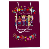 Dank je, leraar. Aangepaste naam Medium Cadeauzakje (Voorkant)