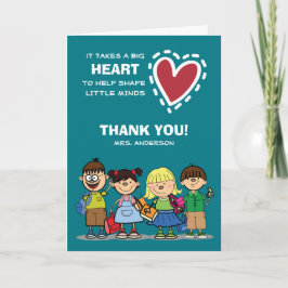 Dank je, leraar. Aangepaste naam Wenskaarten Bedankkaart