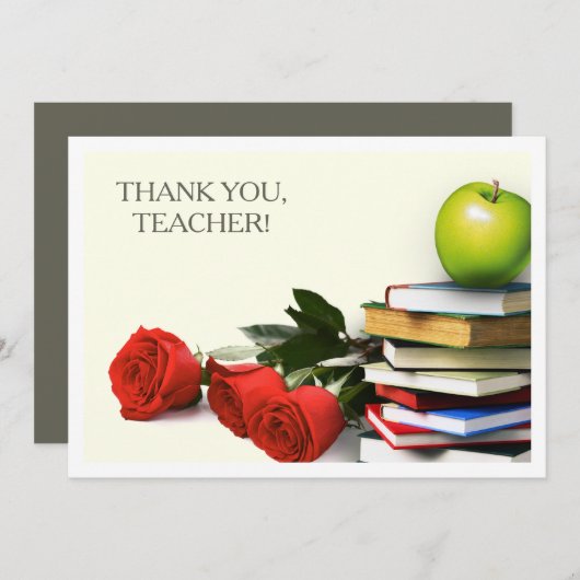 Dank je, leraar. Aangepaste vlakke Kaarten (Voorkant / Achterkant)