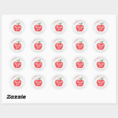 Dank Je Leraar Apple Notitiepapier Ronde Sticker (Vel)