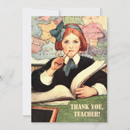 Dank je, leraar. Art Flat Kaart (Voorkant)