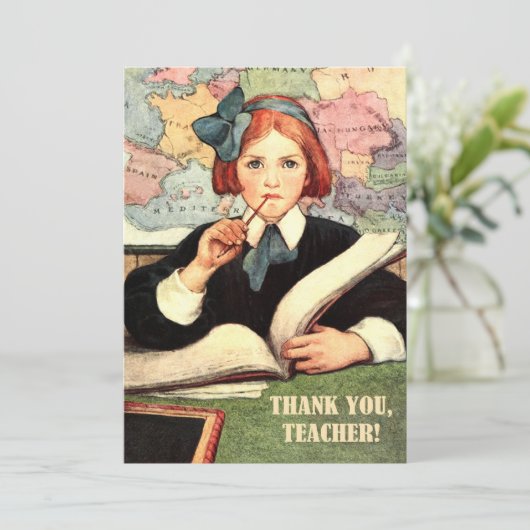Dank je, leraar. Art Flat Kaart (Staand voorkant)