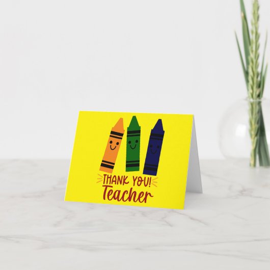 Dank je leraar bedankkaart (Voorkant)