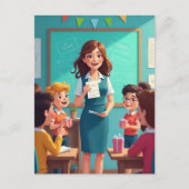 "Dank je, leraar!" Briefkaart (Voorkant)