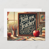 "Dank je, leraar!" Briefkaart (Voorkant / Achterkant)