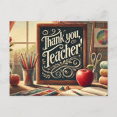 "Dank je, leraar!" Briefkaart (Voorkant)