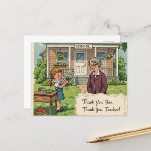 "Dank je, leraar!" Briefkaart